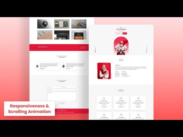 #2 Responsive Portfolio Website Using Html Css & JavaScript | Crown Coder