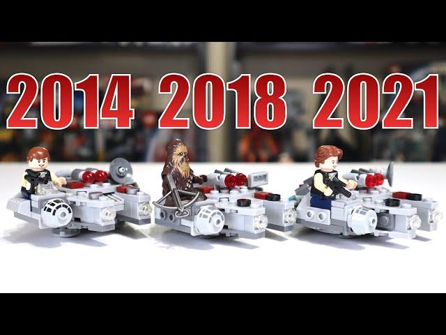 LEGO Star Wars Millennium Falcon Microfighter Comparison! (2014, 2018, 2021 | 75030, 75193, 75295)