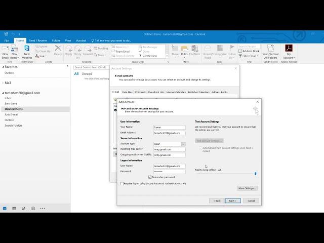 How to Configure Outlook with IMAP Gmail Account