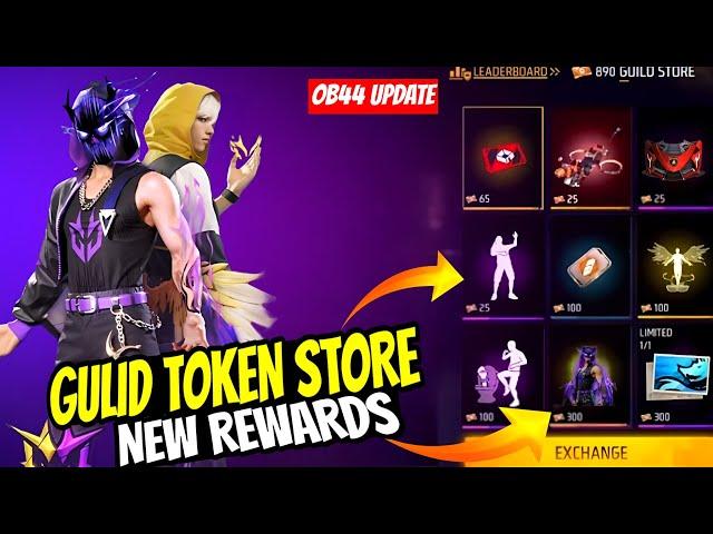 Guild Store Update  Free Fire Guild Token Store New Rewards  New Events Free Fire