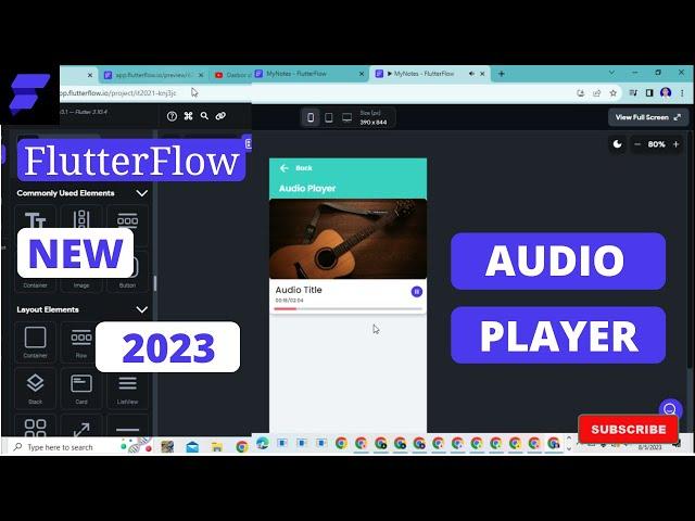 FLUTTERFLOW NEW 2023 - AUDIO PLAYER WIDGET