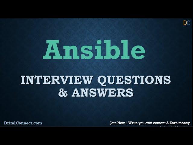 Ansible Interview Questions and Answers