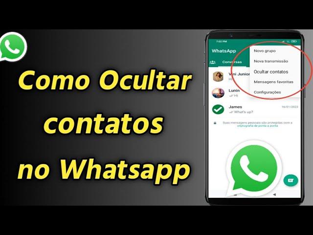 Como ESCONDER ou Ocultar contatos no Whatsapp | Ocultar conversas do WhatsApp