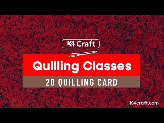 20 Paper Quilling Flower Card  -How To Make Quilling Flower Card for Beginners/Quilling Art