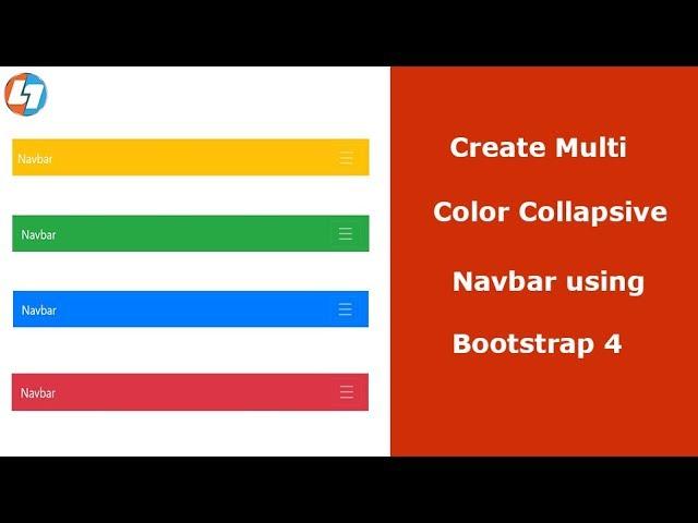 responsive navbar with bootstrap 4 - how to create navbar in bootstrap 4