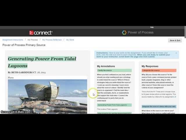 McGraw-Hill Education Connect Composition - Power of Process