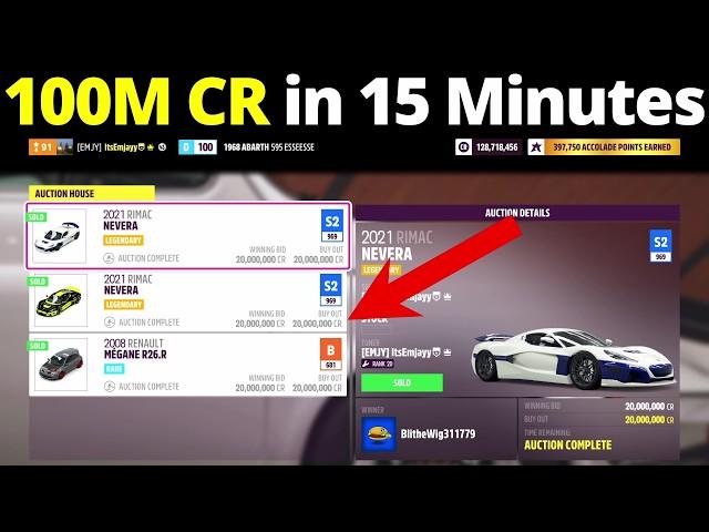 Getting 100,000,000 Credits *IN 15 MINUTES* In Forza Horizon 5!