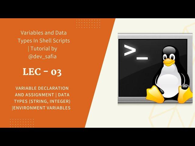 Variables and Data Types In Shell Scripts | Tutorial by @dev_safia