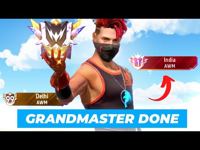 Free Fire GRANDMASTER DONE  || Pushing For AWM INDIA TOP-1 || Fire Fire Solo Rank Push || EP 4