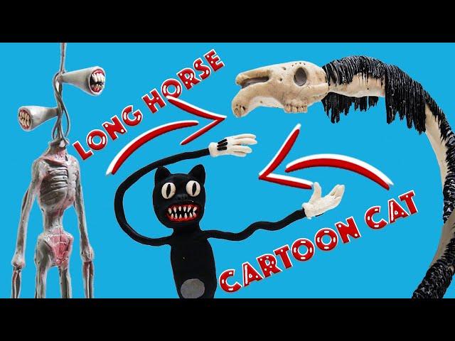 CARTOON CAT and LONG HORSE Horror stories by Trevor Henderson | Modeling Horror Show