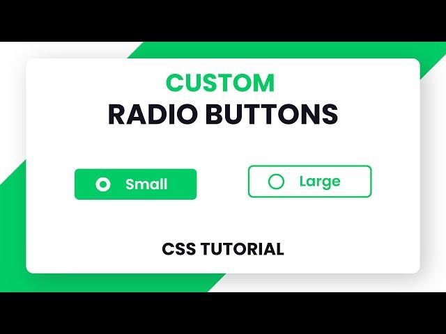 Custom Radio Buttons CSS | Pure CSS Tutorial