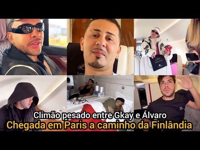 Carlinhos Maia chega a Paris e pega jato a caminho da Finlândia com clima pesado se Álvaro com Gkay