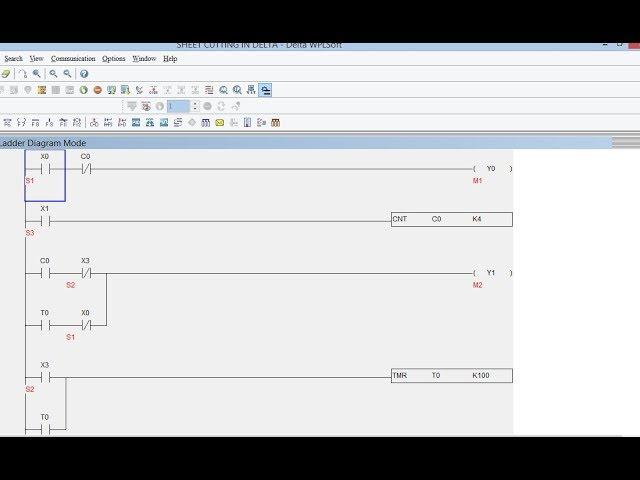 DELTA PLC  :- SHEET CUTTING IN DELTA WPL SOFT   #deltaplc#ladderlogic#automation