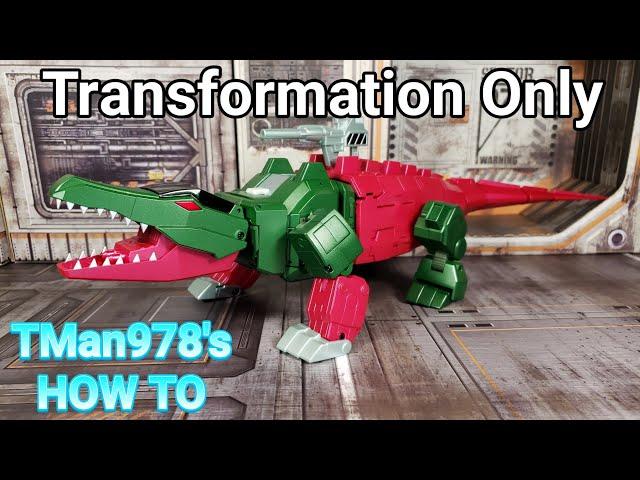 TMan978's How To Transform Fans Toys Chomp to Crocodile Mode and Robot Mode