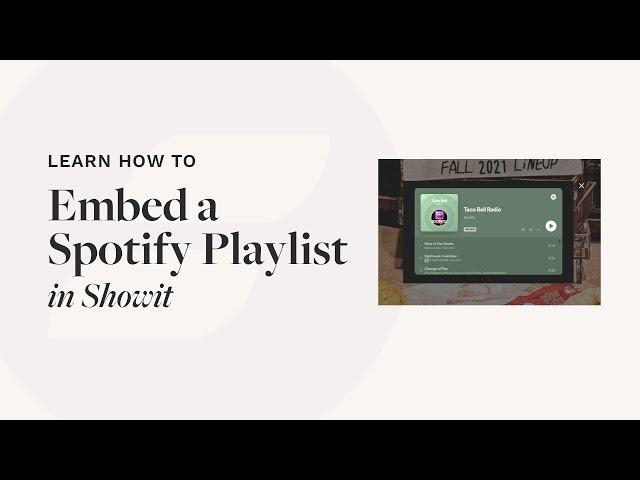 Tutorial: How to Embed a Spotify Playlist on Your Showit Website