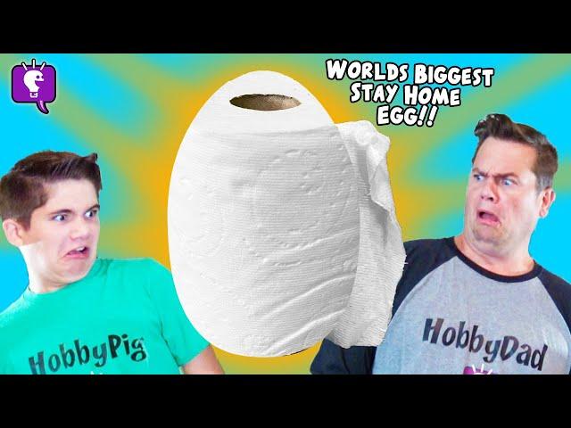 World's BIGGEST Stay-At-Home Egg! What Things Do We Get? Vlog by HobbyFamily