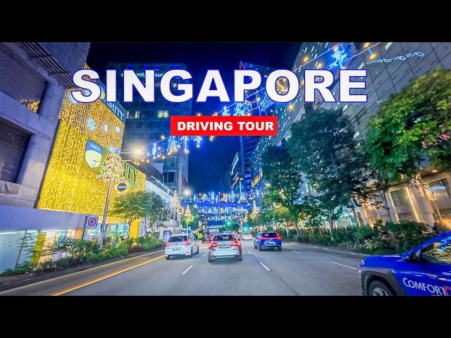 Singapore Night Driving Tour | Singapore Christmas 2024 Night View | 4K HDR Travel 