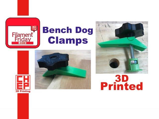 Workbench Bench Dog Hole Clamps - 3D Printed