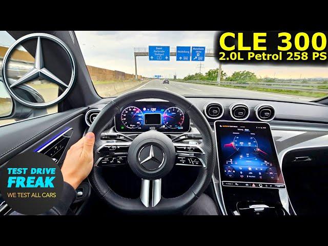 2024 Mercedes Benz CLE 300 Coupe 4Matic AMG Line TOP SPEED POV DRIVE with Fuel Consumption Test