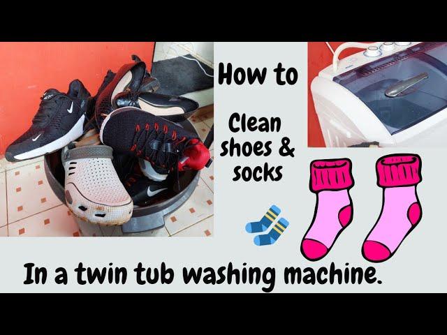 Frequent questions/How to wash SHOES & SOCKS in Von Twin tub washing mashine/Twin tub machine review