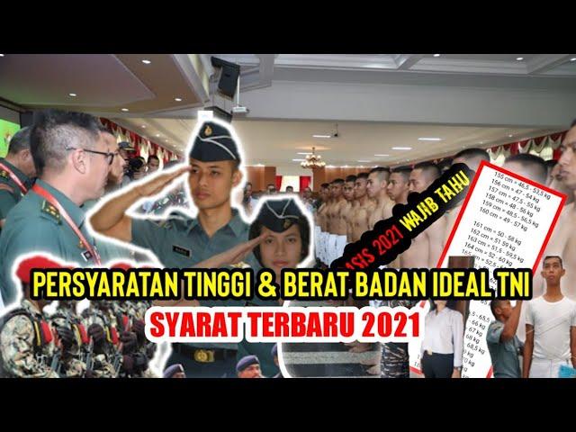 SYARAT Tinggi & Berat Badan Ideal TNI Terbaru 2021 || TINGGI & BERAT BADAN IDEAL