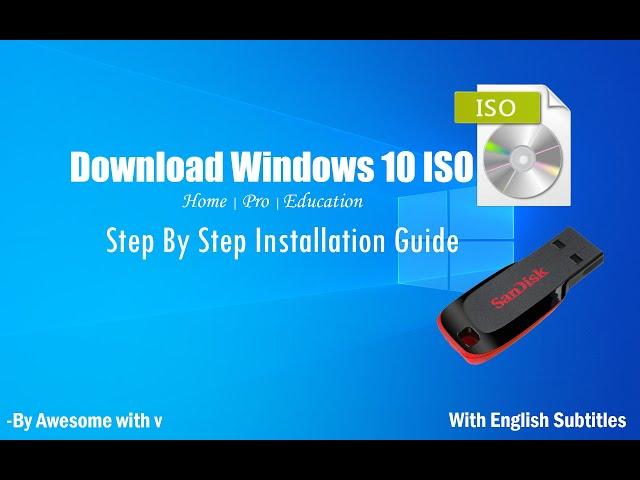 Download Windows 10 ISO file from Rufus and make a bootable usb drive from it!