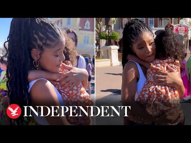 Little Mermaid star Halle Bailey shares emotional reaction to fan hugging her at Disney