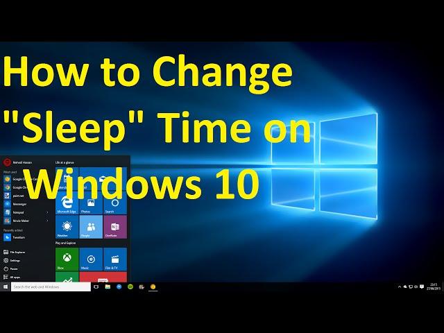 How to Change Sleep Time on windows 10