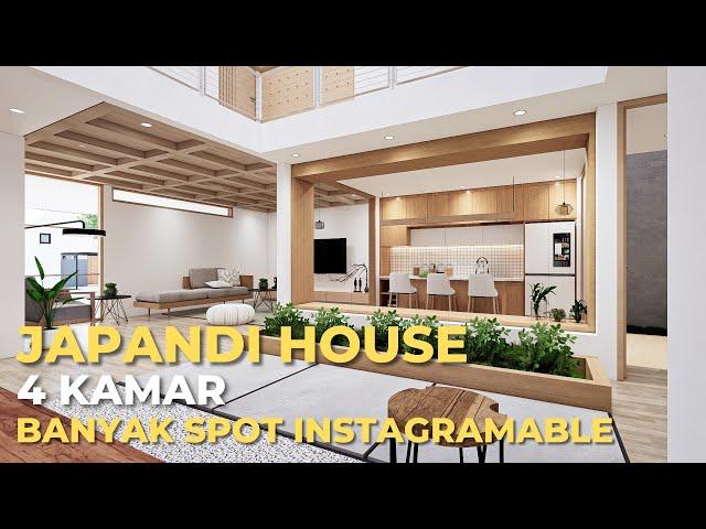 JAPANDI HOUSE DENGAN BANYAK SPOT INSTAGRAMABLE | 4 KAMAR TIDUR | 9x15 METER HOUSE DESIGN