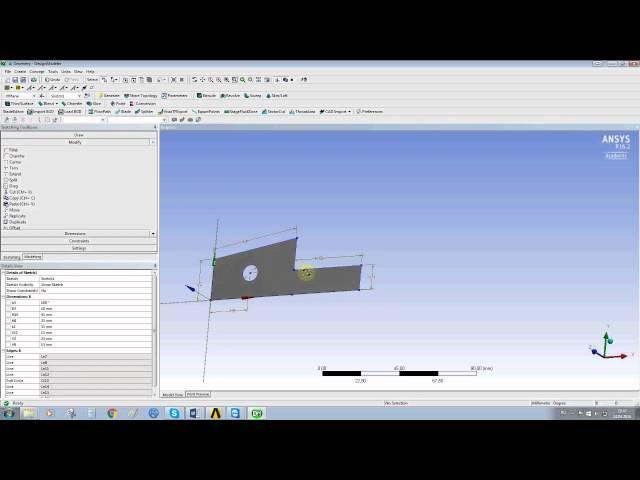 Tutorial Ansys Design modeler 2D. Part 1