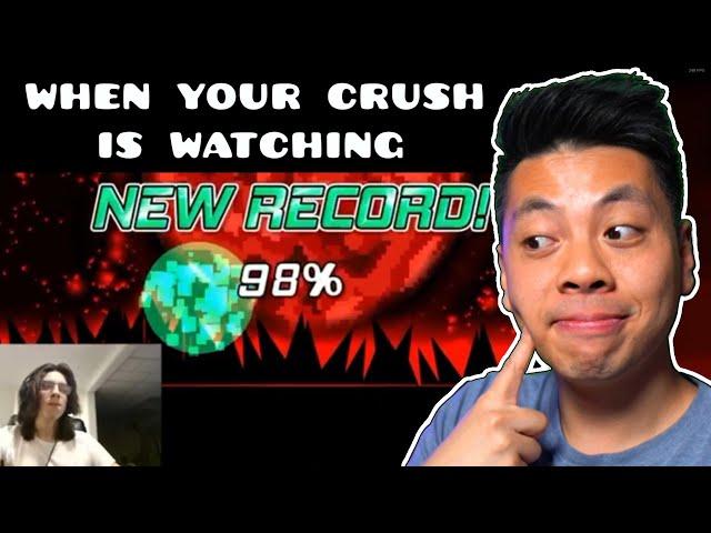 When Your Crush is Watching (Geometry Dash Memes)