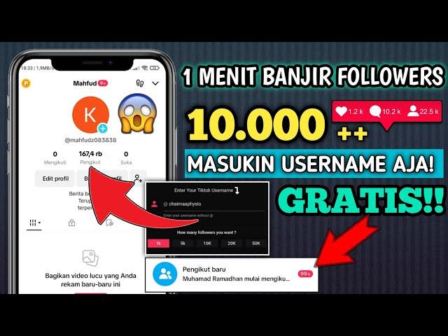 Gratis Sepuasnya || CARA MENAMBAH FOLLOWERS TIKTOK GRATIS 2024