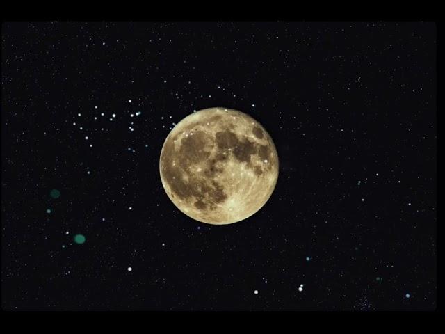 MOON & STARS Moving Background (FREE COPYRIGHT, ) GREEN SCREEN