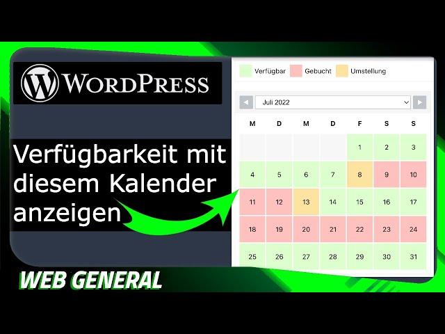 WordPress | Kalender mit Buchungen anzeigen