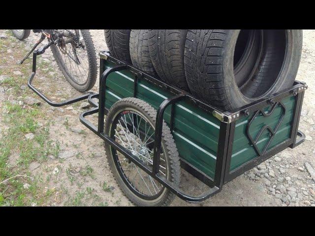 Велоприцеп своими руками грузовой для велосипеда, мопеда! Bike trailer