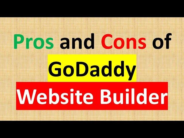 GoDaddy website builder review | pros and cons