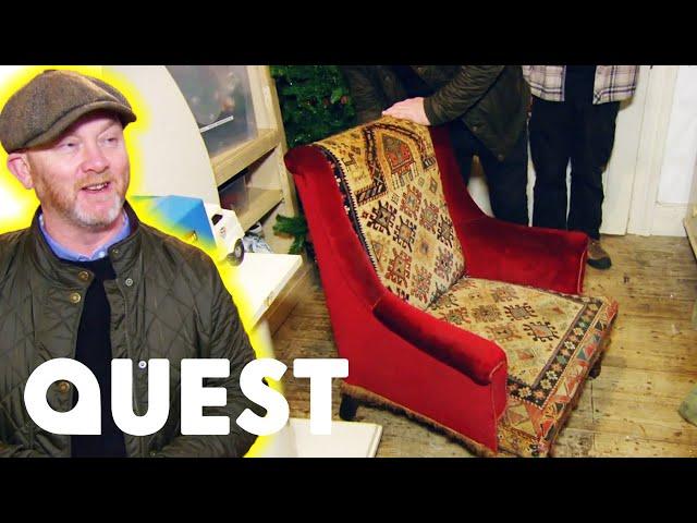 Drew Gets Excited About This £500 Antique Armchair Hidden Away In A Castle | Salvage Hunters