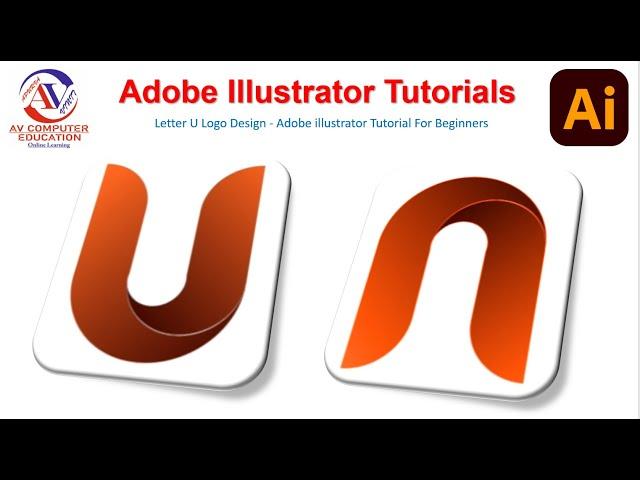 Letter U Logo Design   Adobe illustrator Tutorial For Beginners