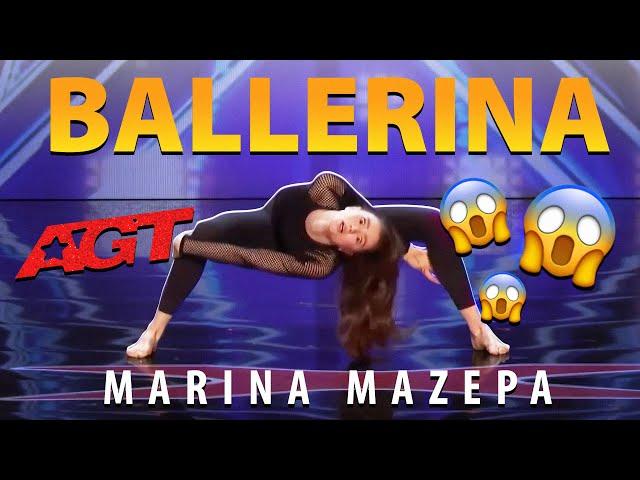 America’s Got Talant / Marina Mazepa / A beautiful BALLERINA turns into a crazy CONTORTIONIST !!!