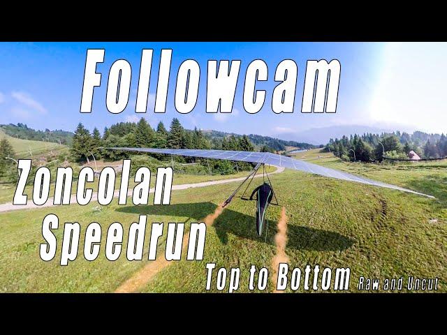 Followcam Zoncolan Speedrun / Top to Bottom / #Hanggliding