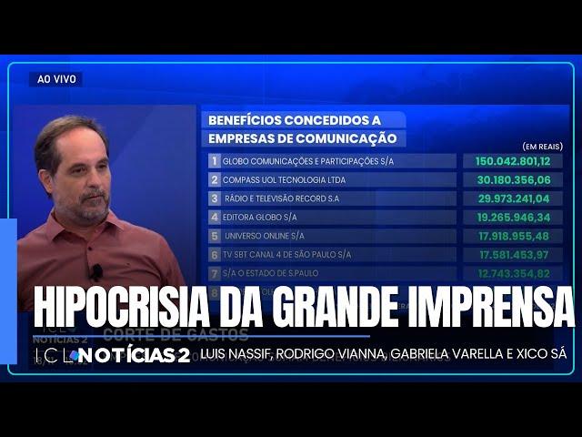 Grande mídia recebe benefícios fiscais do governo enquanto defende cortes para quem mais precisa