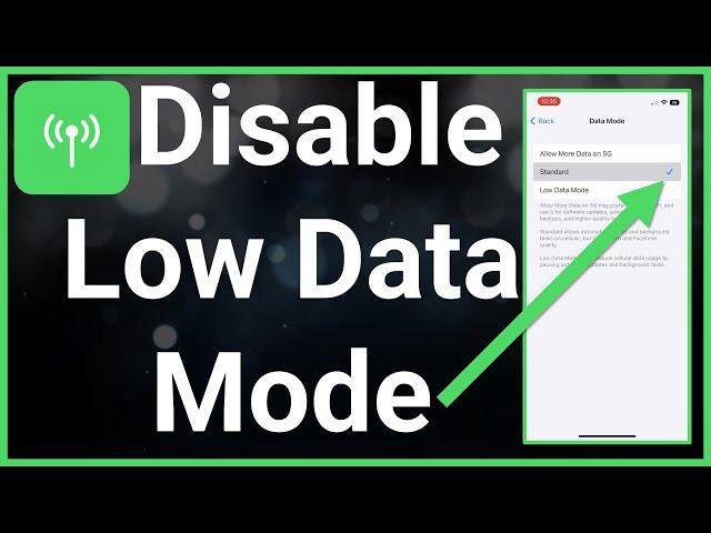 How To Turn Off Low Data Mode On iPhone