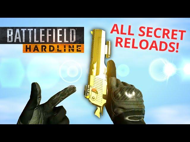 ALL RARE SECRET RELOAD ANIMATIONS! Battlefield Hardline Easter Eggs