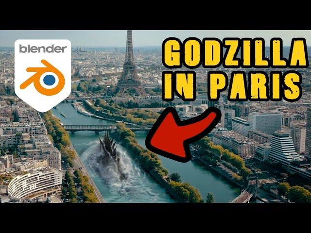 How I Made a Godzilla VFX scene in Blender