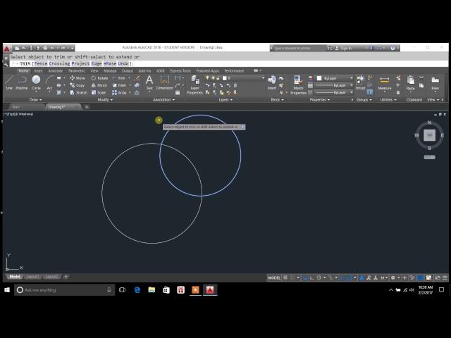 trimming objects in autocad 2016 - trim command shortcut autocad