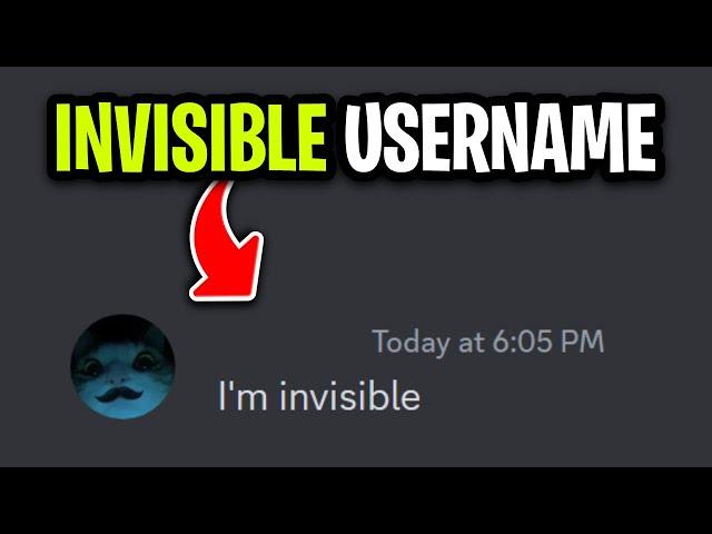 How to Set an Invisible Username on Discord - (2024 METHOD)