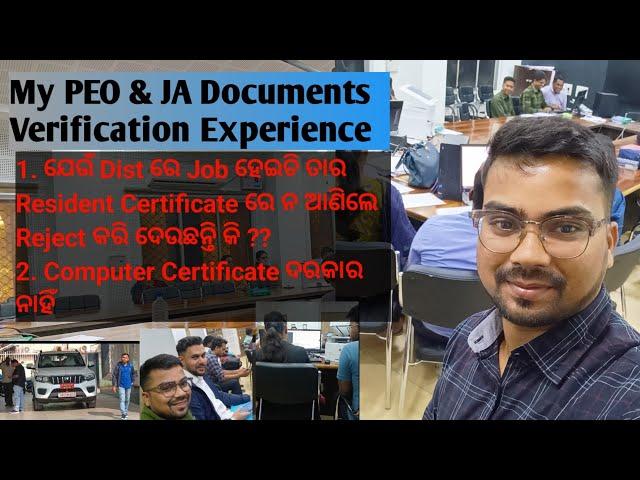 PEO and JA Document Verification Vlog. 30/12/23. Problems Faced by Aspirants. #osssc #peo #ja #DV