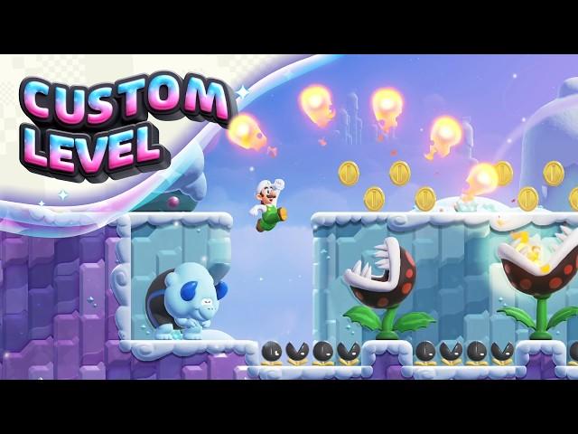 Super Mario Bros. Wonder Custom Level - "Snowcapped Stampede"