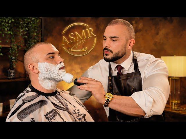 Gentleman's Barbershop ASMR  Haircut and Massage for Sleep | Male Personal Attention | Safe Space