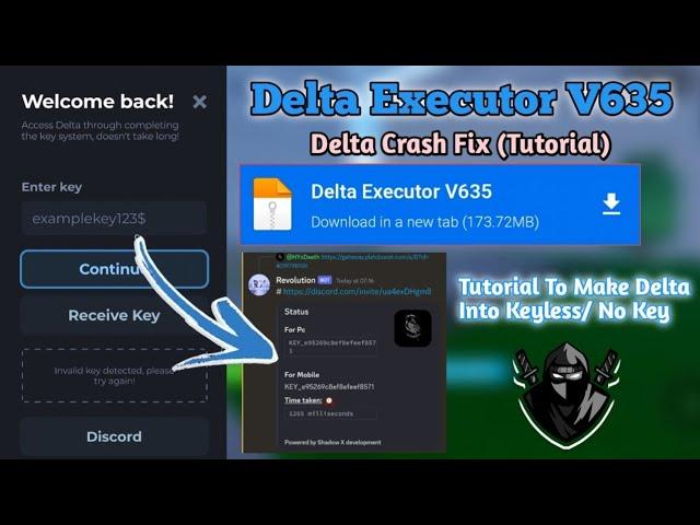 [Roblox] Download Delta Executor V635 & Tutorial To Fix Crash | How To Bypass Or Make Delta Keyless